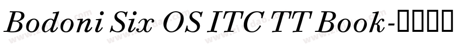 Bodoni Six OS ITC TT Book字体转换